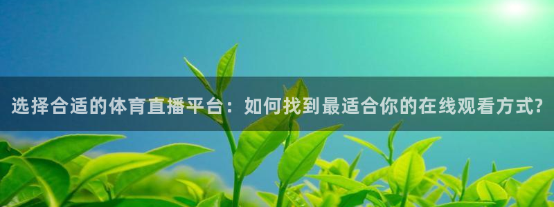 jrkan2022直播体育网：选择合适的体育直播平台：如何找到最适合你的在线观看方式?